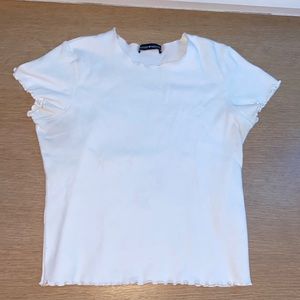 Solid White Brandy Melville top
